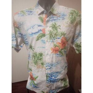 Tori Richard Cotton Lawn Shirt Hawaii Tropical Aloha Mens Size L Multicolor